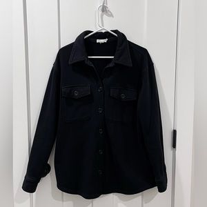 Good American shacket- black